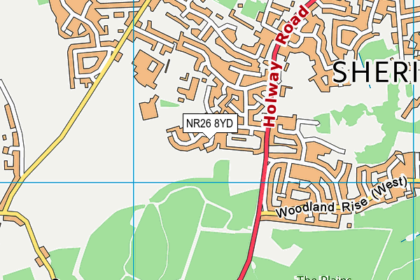 NR26 8YD map - OS VectorMap District (Ordnance Survey)