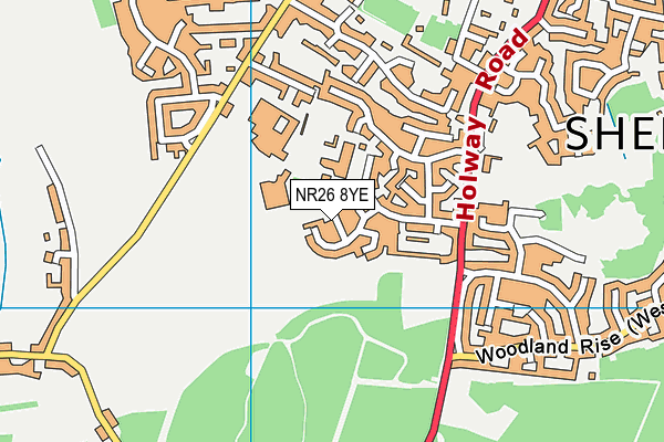 NR26 8YE map - OS VectorMap District (Ordnance Survey)
