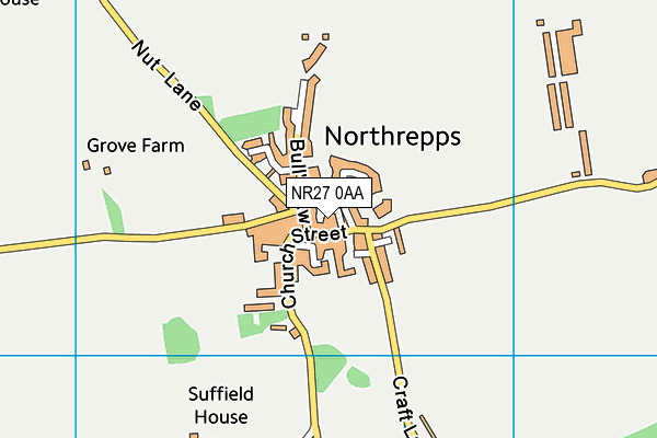 NR27 0AA map - OS VectorMap District (Ordnance Survey)