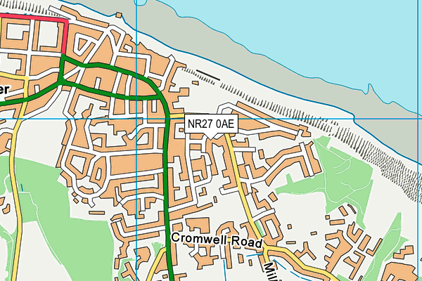 NR27 0AE map - OS VectorMap District (Ordnance Survey)