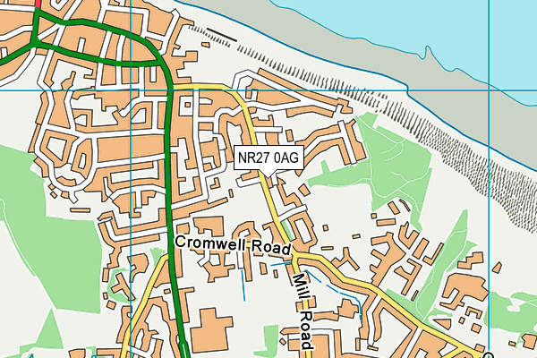 NR27 0AG map - OS VectorMap District (Ordnance Survey)