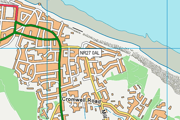 NR27 0AL map - OS VectorMap District (Ordnance Survey)