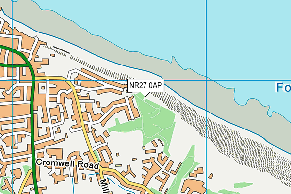 NR27 0AP map - OS VectorMap District (Ordnance Survey)