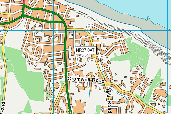 NR27 0AT map - OS VectorMap District (Ordnance Survey)