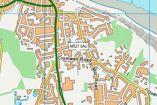 NR27 0AU map - OS VectorMap District (Ordnance Survey)