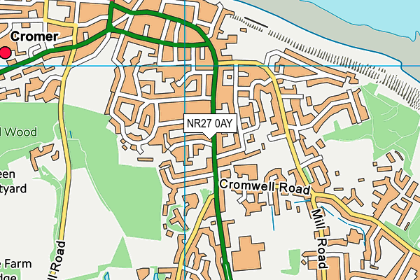 NR27 0AY map - OS VectorMap District (Ordnance Survey)