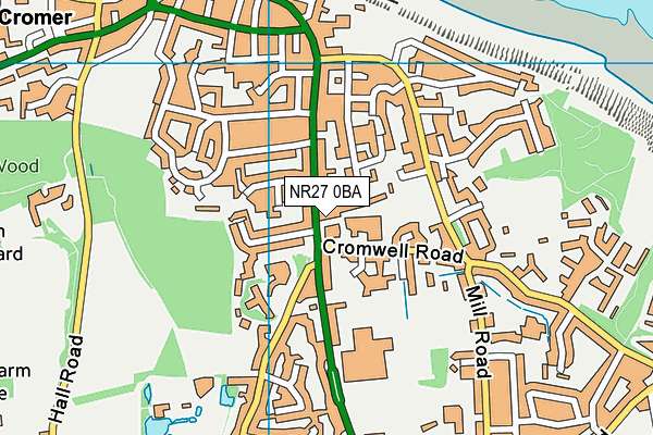 NR27 0BA map - OS VectorMap District (Ordnance Survey)