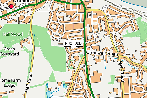 NR27 0BD map - OS VectorMap District (Ordnance Survey)