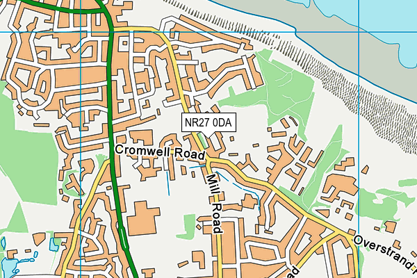 NR27 0DA map - OS VectorMap District (Ordnance Survey)
