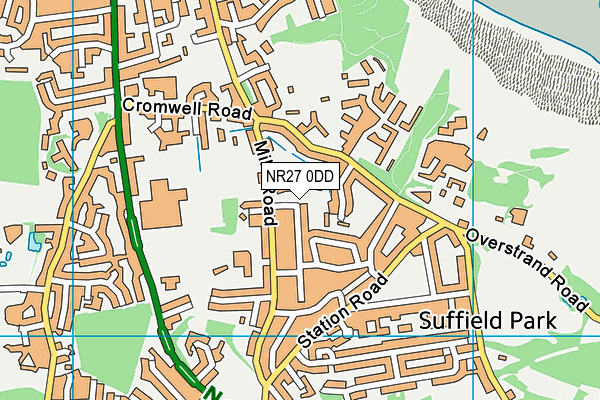 NR27 0DD map - OS VectorMap District (Ordnance Survey)