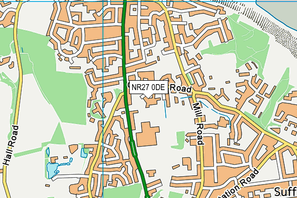 NR27 0DE map - OS VectorMap District (Ordnance Survey)
