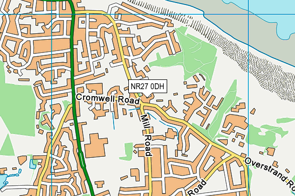 NR27 0DH map - OS VectorMap District (Ordnance Survey)