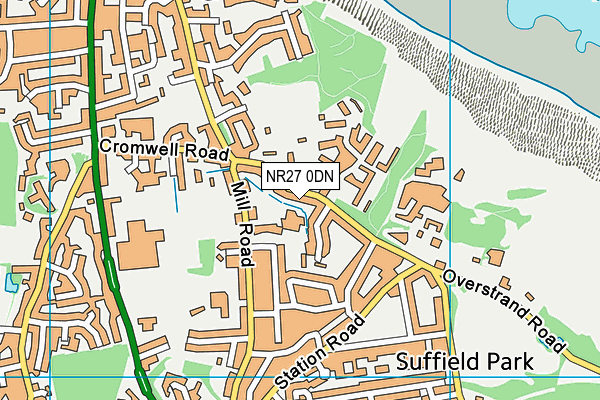 NR27 0DN map - OS VectorMap District (Ordnance Survey)