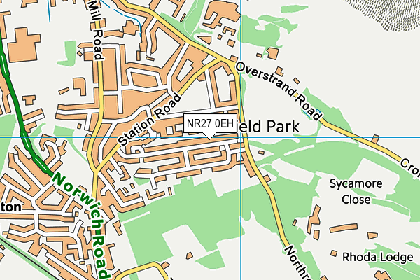 NR27 0EH map - OS VectorMap District (Ordnance Survey)