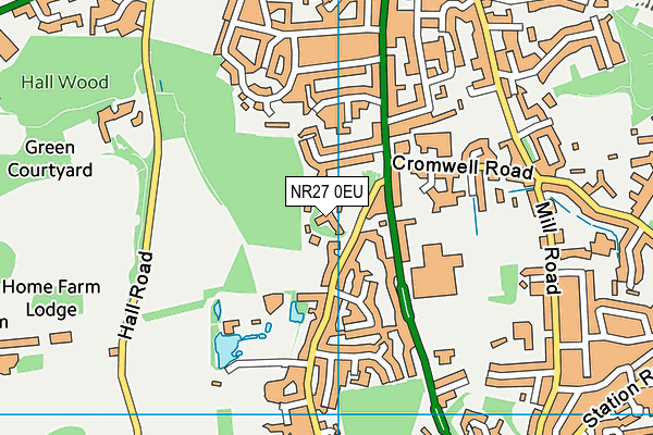 NR27 0EU map - OS VectorMap District (Ordnance Survey)