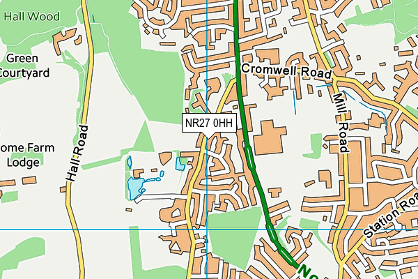 NR27 0HH map - OS VectorMap District (Ordnance Survey)
