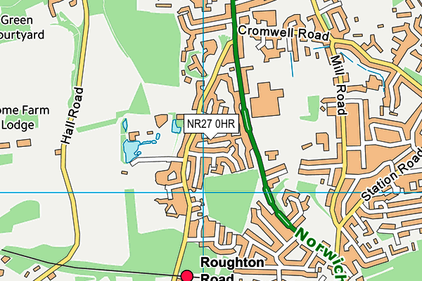 NR27 0HR map - OS VectorMap District (Ordnance Survey)