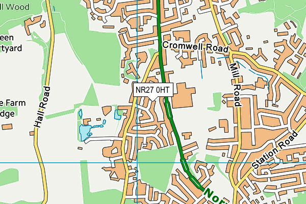NR27 0HT map - OS VectorMap District (Ordnance Survey)