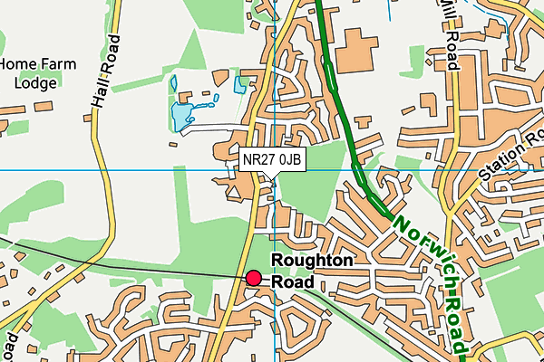 NR27 0JB map - OS VectorMap District (Ordnance Survey)