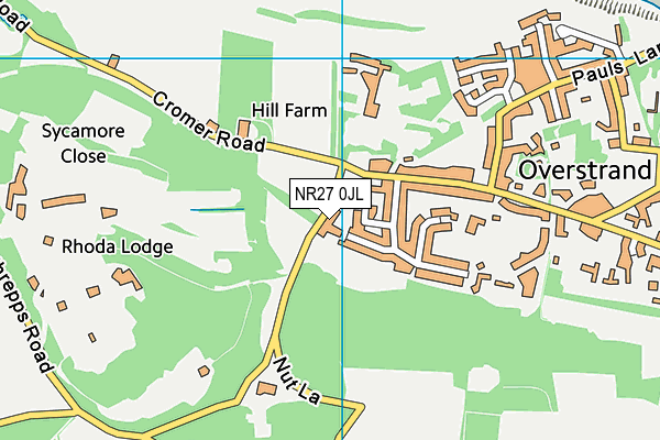 NR27 0JL map - OS VectorMap District (Ordnance Survey)