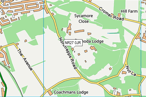 NR27 0JR map - OS VectorMap District (Ordnance Survey)