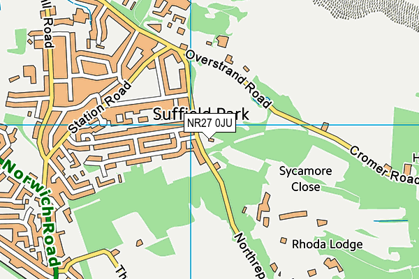 NR27 0JU map - OS VectorMap District (Ordnance Survey)