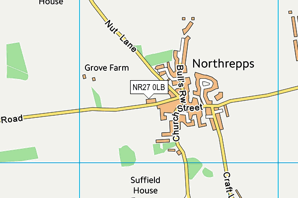 Northrepps Playing Field map (NR27 0LB) - OS VectorMap District (Ordnance Survey)