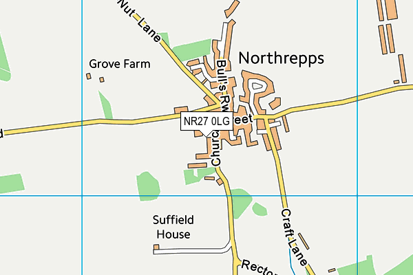 NR27 0LG map - OS VectorMap District (Ordnance Survey)