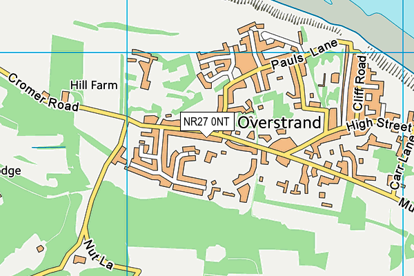 Overstrand, the Belfry, Church of England Voluntary Aided Primary School map (NR27 0NT) - OS VectorMap District (Ordnance Survey)