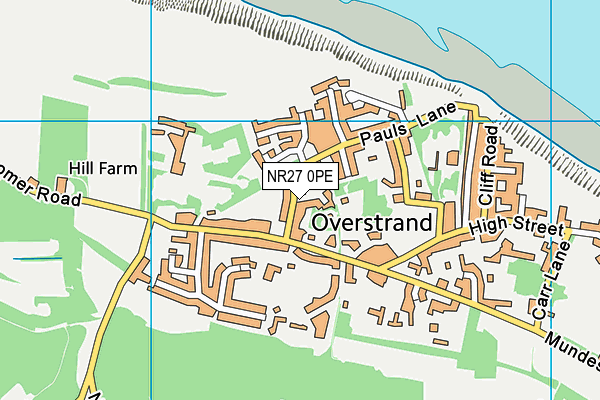 NR27 0PE map - OS VectorMap District (Ordnance Survey)