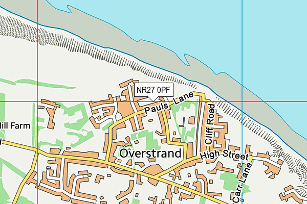 NR27 0PF map - OS VectorMap District (Ordnance Survey)