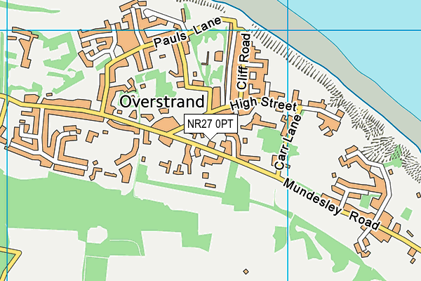 NR27 0PT map - OS VectorMap District (Ordnance Survey)