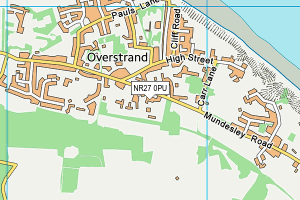 NR27 0PU map - OS VectorMap District (Ordnance Survey)