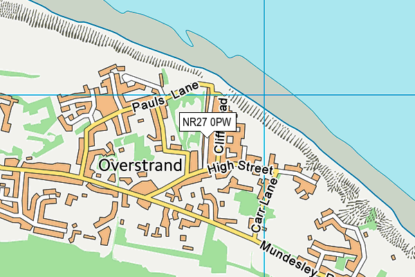 NR27 0PW map - OS VectorMap District (Ordnance Survey)