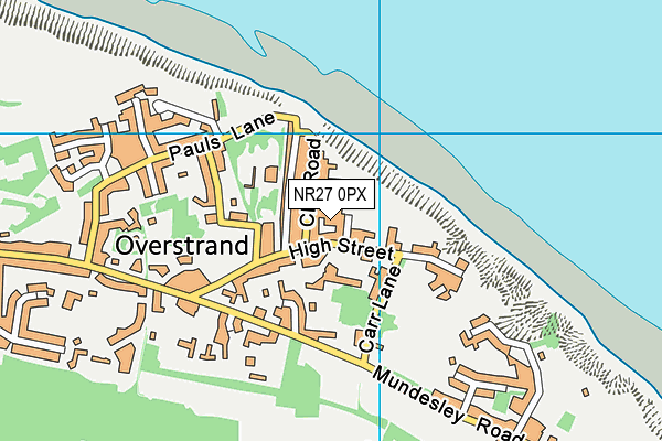 NR27 0PX map - OS VectorMap District (Ordnance Survey)