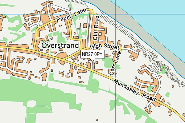 NR27 0PY map - OS VectorMap District (Ordnance Survey)