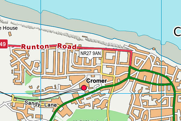 Map of EBB AND FLOW CROMER LTD at district scale