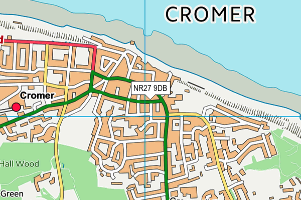 Map of DOGGIE DINER CROMER LTD at district scale