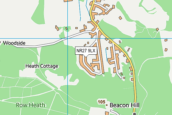 NR27 9LX map - OS VectorMap District (Ordnance Survey)