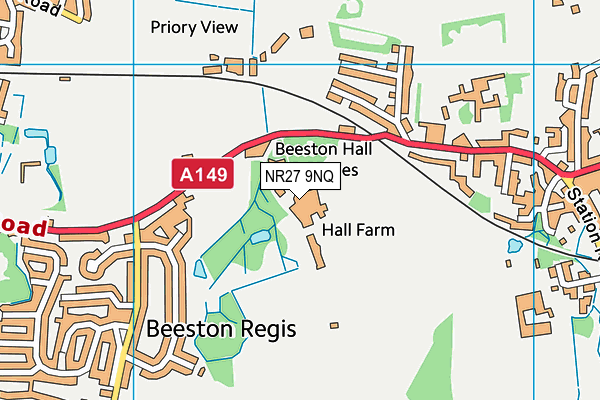 Beeston Hall School map (NR27 9NQ) - OS VectorMap District (Ordnance Survey)