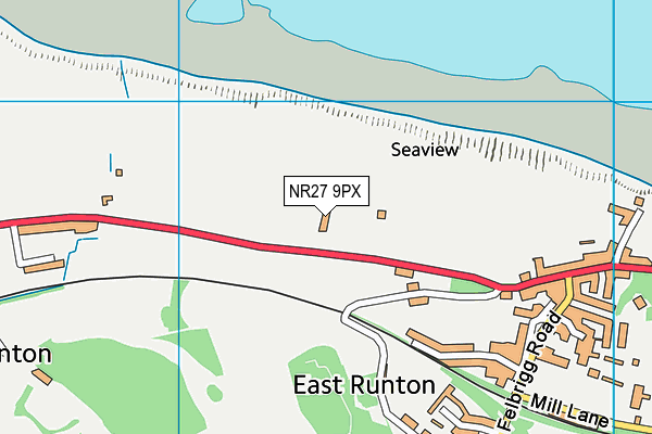 East Runton Playing Field map (NR27 9PX) - OS VectorMap District (Ordnance Survey)