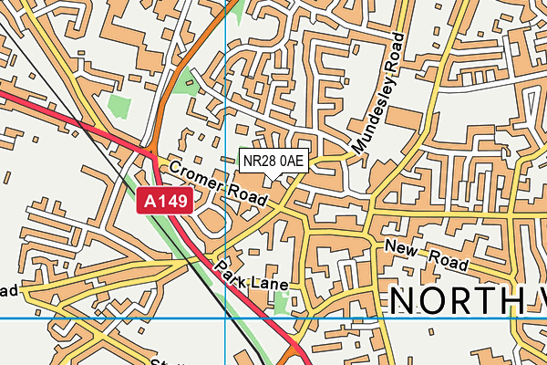 NR28 0AE map - OS VectorMap District (Ordnance Survey)