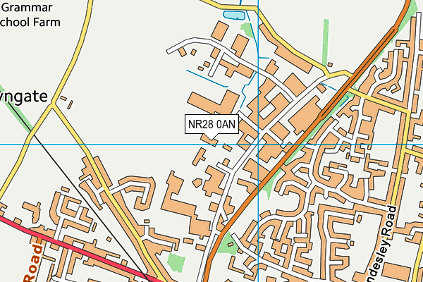 NR28 0AN map - OS VectorMap District (Ordnance Survey)