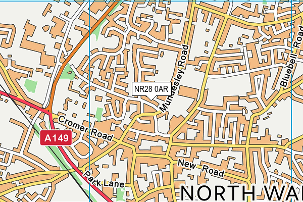 NR28 0AR map - OS VectorMap District (Ordnance Survey)