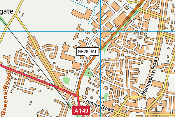 NR28 0AT map - OS VectorMap District (Ordnance Survey)
