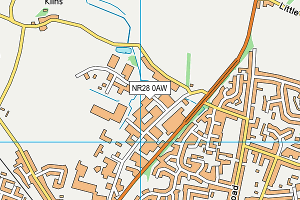 NR28 0AW map - OS VectorMap District (Ordnance Survey)