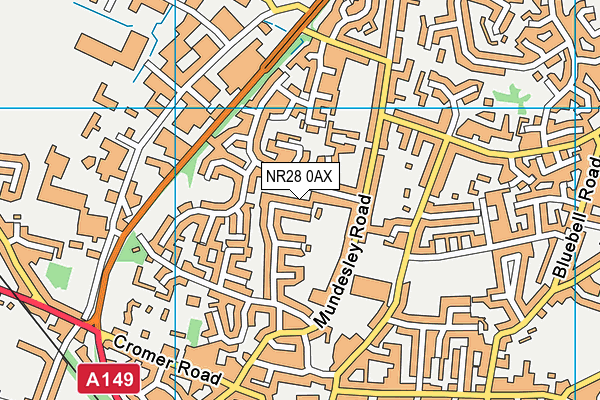 NR28 0AX map - OS VectorMap District (Ordnance Survey)