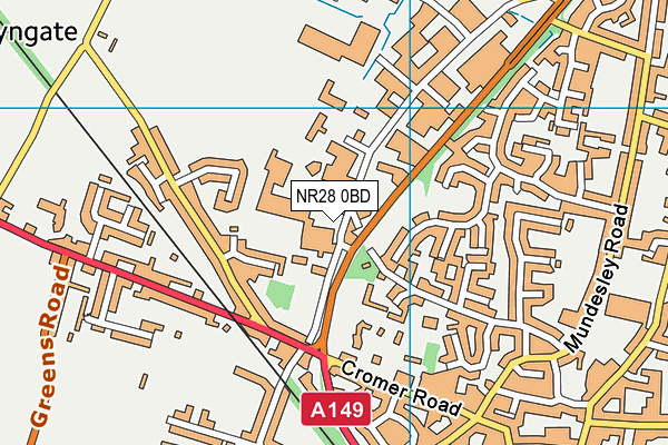 NR28 0BD map - OS VectorMap District (Ordnance Survey)