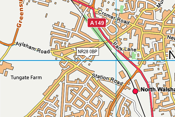 NR28 0BP map - OS VectorMap District (Ordnance Survey)