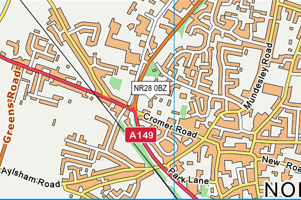 NR28 0BZ map - OS VectorMap District (Ordnance Survey)